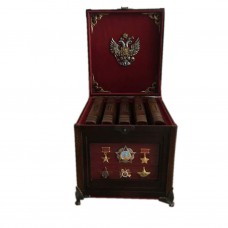 Подарочный набор из 5 книг в кожаном переплете в коробе. "Военная история России". VIP- набор